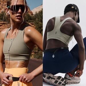 NWT FREE PEOPLE FP movement Win Win Sports Bra Sage color L
